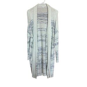 J Jill Pure Jill Size Medium Cotton Blend Cardigan Sweater Longline Textured